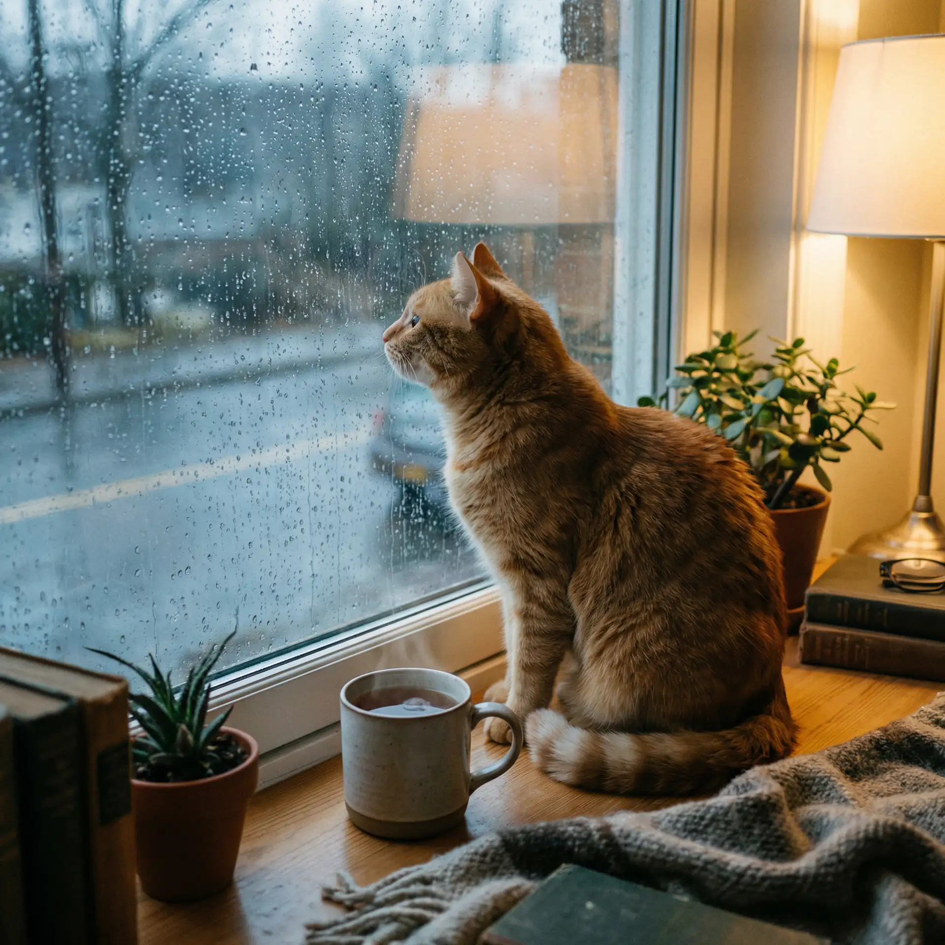 猫咪望着窗外的雨 - 漂亮的保姆HD完整版免费